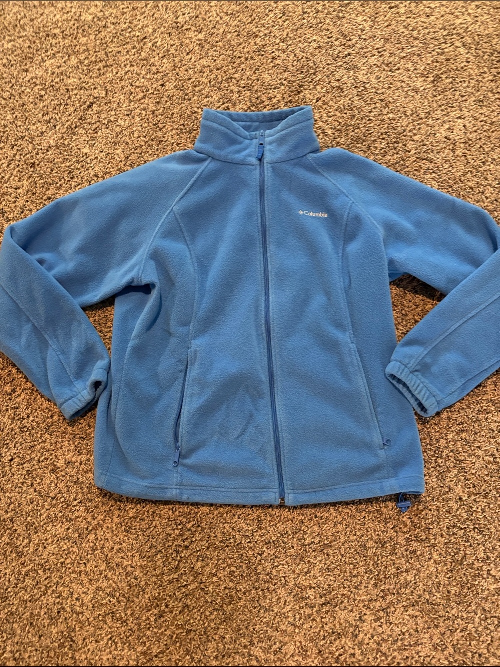Columbia Blue Full‑Zip Fleece Jacket